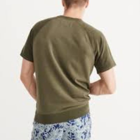 🆕Abercrombie & Fitch Olive SS Sweatshirt US XS - Picture 11 of 15